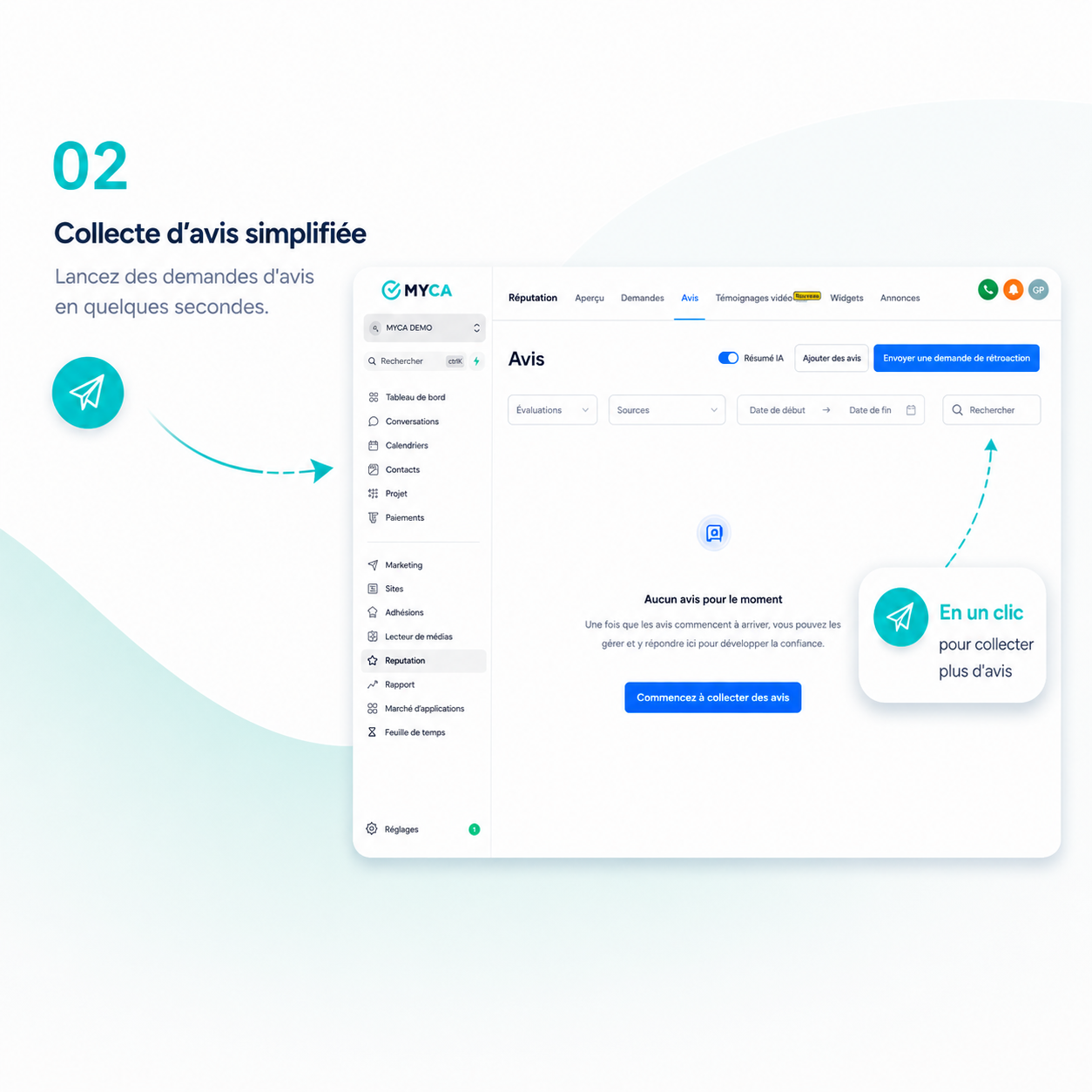 02 — Collecte d'avis simplifiée avec MYCA